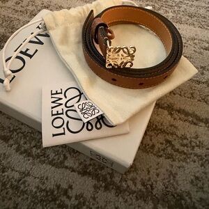 Loewe Brown Leather Belt NWT